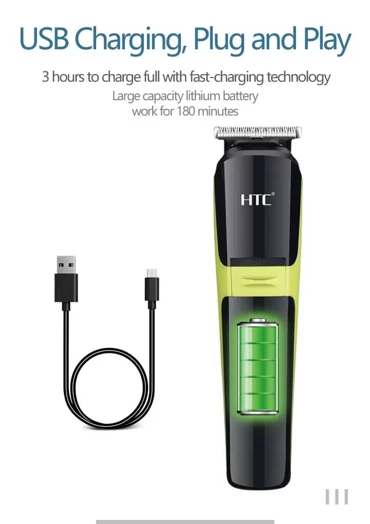 HTC AT-1326 Multifunction Shaver Trimmer Set – Black